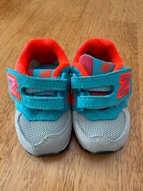 New Balance Kids Sneakers Teal, Gray, Pink, Orange